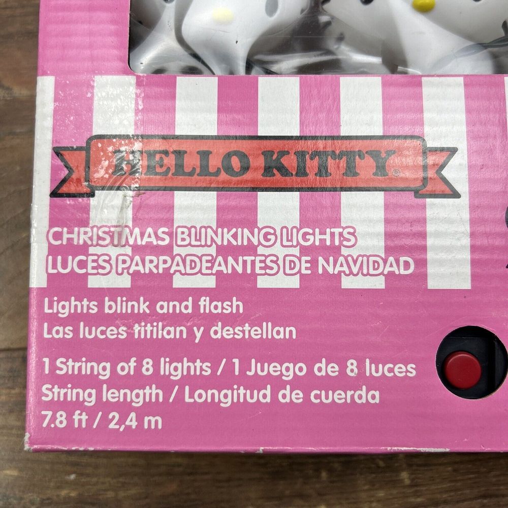 New Gemmy Retro Hello Kitty Christmas‎ Blinking Lights Plastic Blowmold Like - Picture 3 of 8